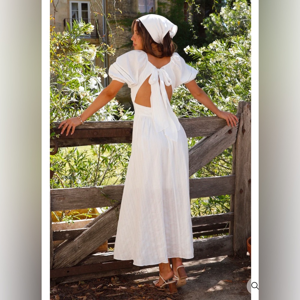 Fortunate One Sunny Attire Maxi Dress White